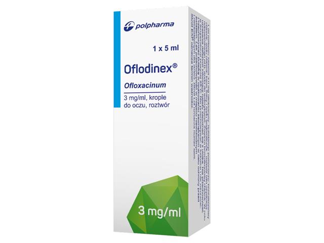 Oflodinex interakcje ulotka krople do oczu, roztwór 3 mg/ml 1 poj. po 5 ml
