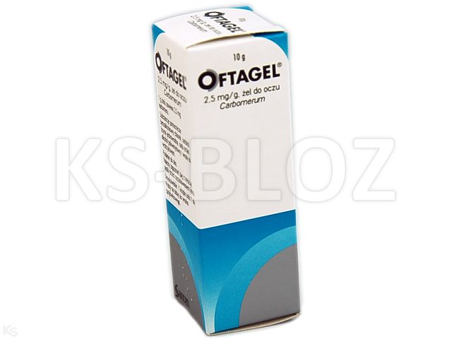 Oftagel interakcje ulotka żel do oczu 2,5 mg/g 10 g