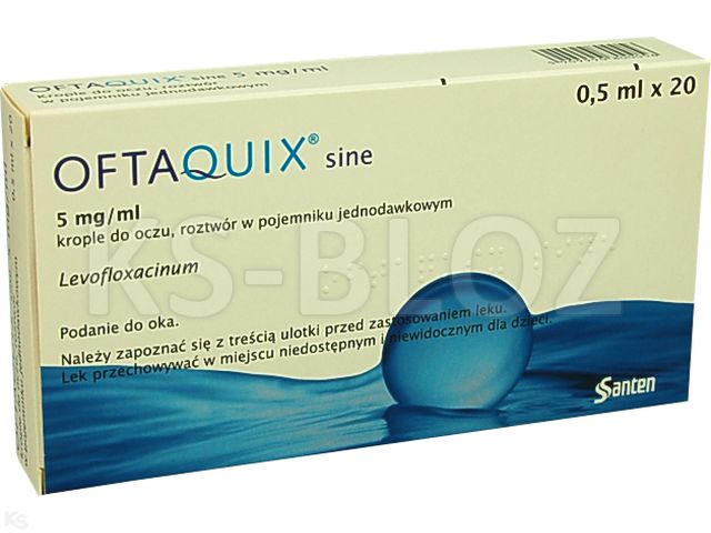 Oftaquix Sine interakcje ulotka krople do oczu 5 mg/ml 20 poj.