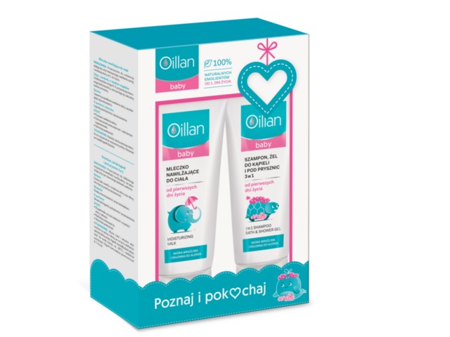 Oillan Baby Zestaw Mleczko + Szampon,żel d/kąp.i p/prysz.3w1 interakcje ulotka zestaw - 200 ml + 200 ml