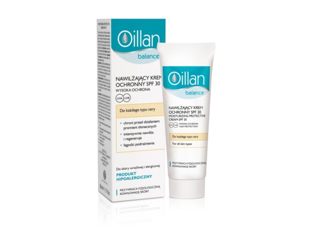 Oillan Balance Krem nawilżający ochronny SPF 30 interakcje ulotka   50 ml | (but. karton)