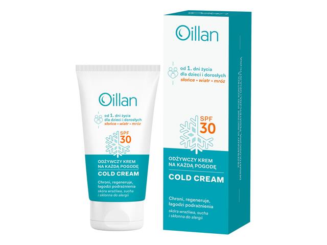 Oillan Krem odżywczy na każdą pogodę SPF 30 od 1 dnia życia interakcje ulotka   50 ml