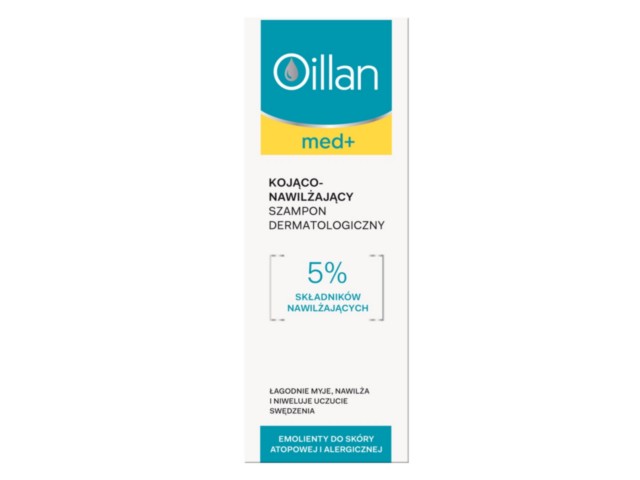 Oillan Med+ Szampon do mycia włosów kojąco-nawilżający, dermatologiczny interakcje ulotka   150 ml