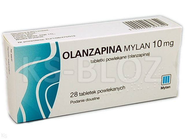 Olanzapina Mylan interakcje ulotka tabletki powlekane 10 mg 