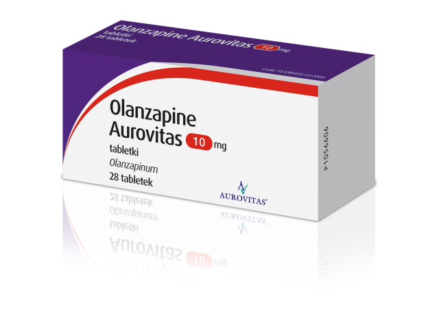 Olanzapine Aurovitas interakcje ulotka tabletki 10 mg 28 tabl.