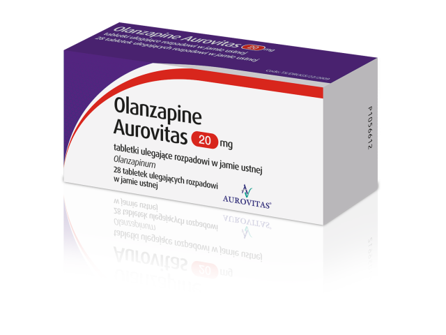Olanzapine Aurovitas interakcje ulotka tabletki ulegające rozpadowi w jamie ustnej 20 mg 28 tabl.