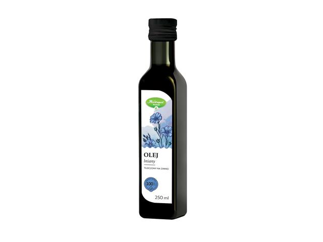 Olej Lniany tłoczony na zimno interakcje ulotka olej - 250 ml
