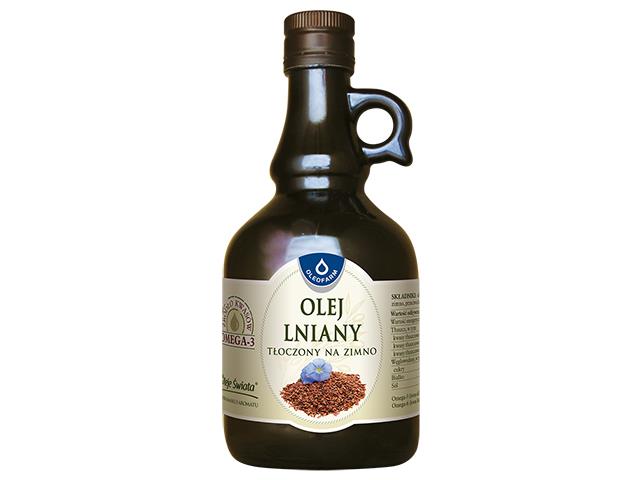 Olej Lniany tłoczony na zimno interakcje ulotka olej - 250 ml