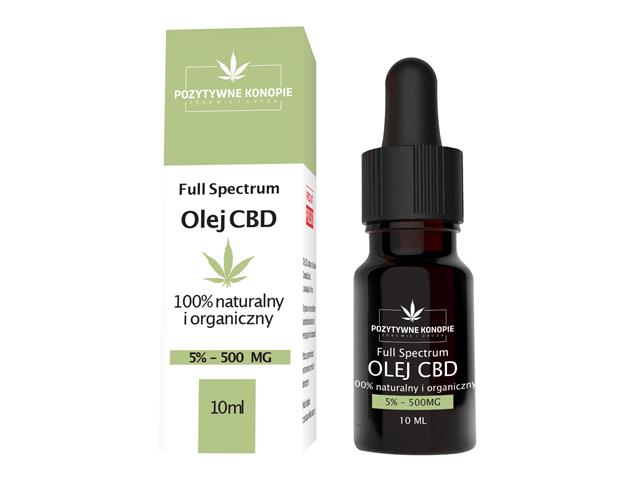 Olejek CBD 5% Pozytywne Konopie interakcje ulotka olejek - 10 ml