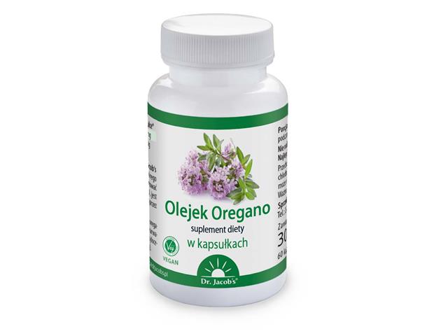 Olejek Oregano Dr. Jacob's interakcje ulotka kapsułki  60 kaps.