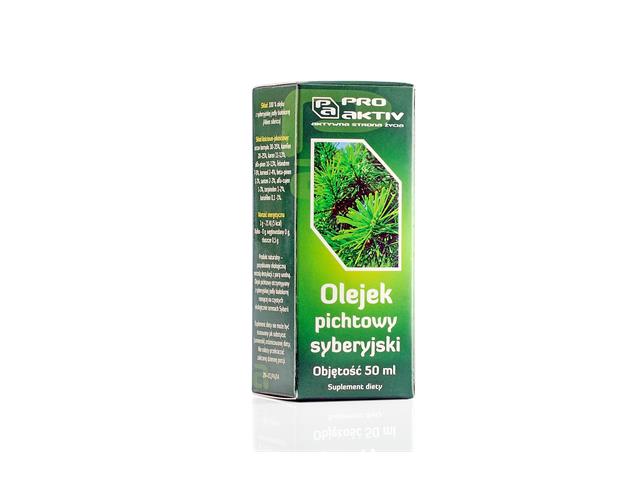 Olejek Pichtowy Syberyjski interakcje ulotka olejek  50 ml