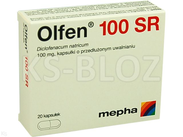 Olfen 100 SR interakcje ulotka kapsułki o przedłużonym uwalnianiu 0,1 g 20 kaps.