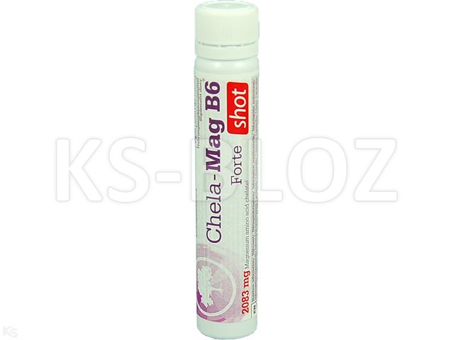 Olimp Chela-Mag B6 Forte Shot wiśnia interakcje ulotka   1 amp. po 25 ml