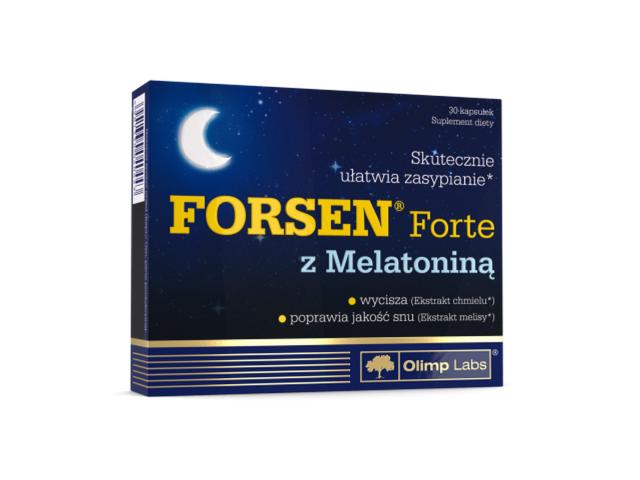 Olimp Forsen Forte z melatoniną interakcje ulotka kapsułki  30 kaps.