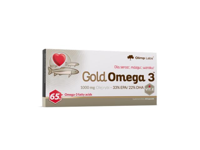 Olimp Gold Omega 3 65% kwasów tłuszczowych interakcje ulotka kapsułki miękkie  60 kaps. (blist.)