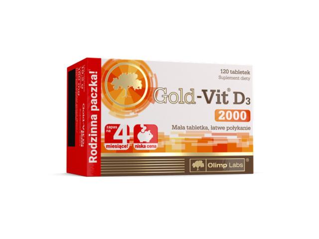 Olimp Gold-Vit D3 2000 interakcje ulotka tabletki  120 tabl.