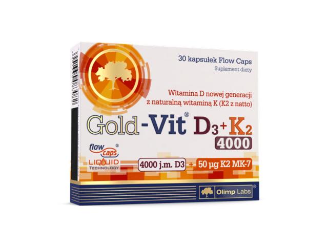 Olimp Gold-Vit D3 + K2 4000 interakcje ulotka kapsułki  30 kaps.