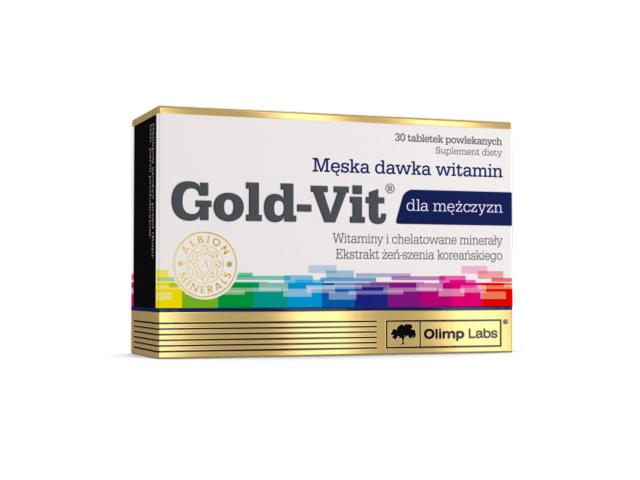 Olimp Gold-Vit dla mężczyzn interakcje ulotka tabletki powlekane - 30 tabl.