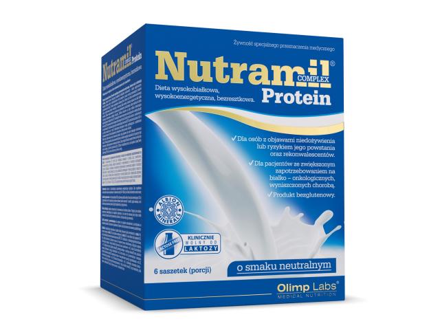 Olimp Nutramil Complex Protein o smaku neutralnym interakcje ulotka proszek  6 sasz.