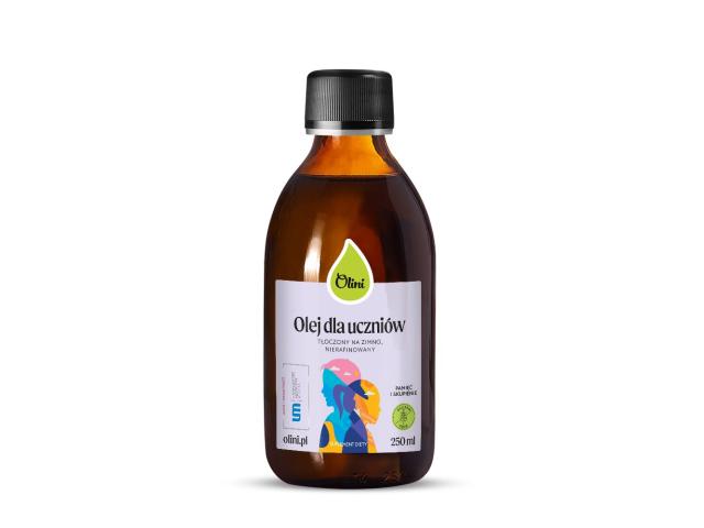 Olini Olej dla uczniów tłoczony na zimno nierafinowany interakcje ulotka olej 250 ml