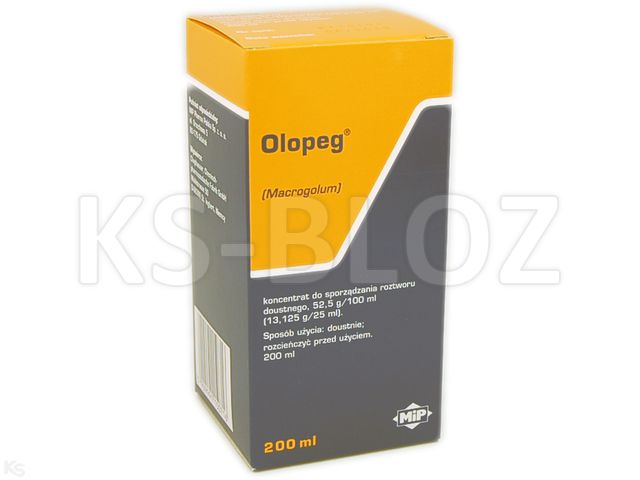 Olopeg interakcje ulotka koncentrat do sporządzania roztworu doustnego 52,5 g/100ml 200 ml (but.)