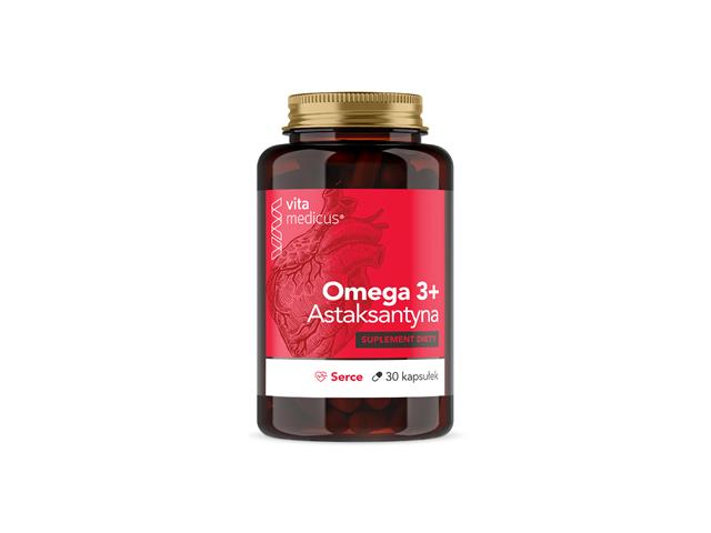 Omega 3 + Astaksantyna Serce VitaMedicus interakcje ulotka kapsułki  30 kaps.