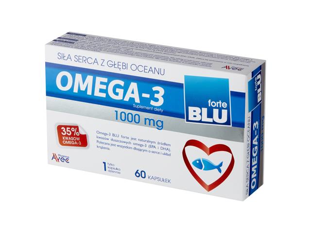 Omega 3 Blu Forte interakcje ulotka kapsułki miękkie 1 g 60 kaps.