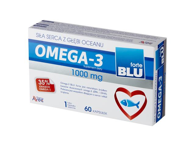 Omega 3 Blu Forte interakcje ulotka kapsułki miękkie  60 kaps.