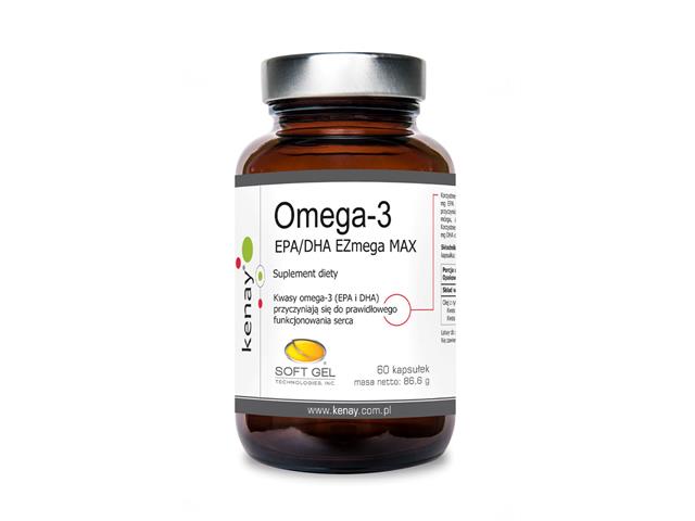 Omega 3 EPA/DHA EZmega Max interakcje ulotka kapsułki  60 kaps.