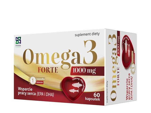 Omega 3 forte 1000 interakcje ulotka kapsułki miękkie  60 kaps.