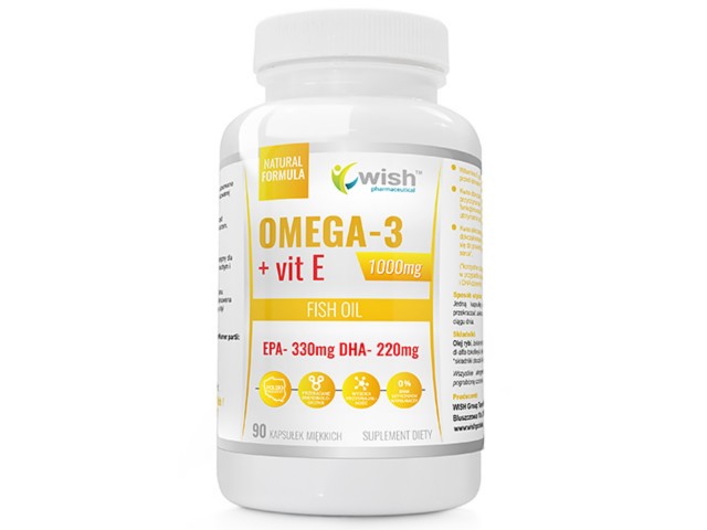 Omega-3 + Vit E 1000mg interakcje ulotka kapsułki miękkie  90 kaps.