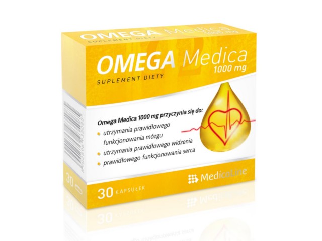 Omega Medica 1000 mg interakcje ulotka kapsułki żelatynowe - 30 kaps. (2x15)