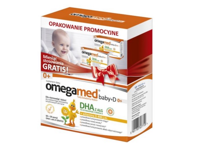 Omegamed Baby + D 0 m+ interakcje ulotka kapsułki twist-off - 60 kaps. + 30 kaps.