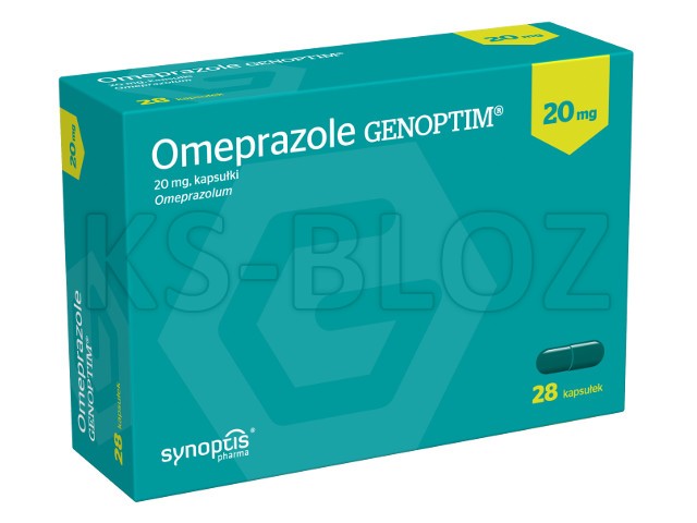 Omeprazole Genoptim interakcje ulotka kapsułki 20 mg 28 kaps. | 4 blist.po 7 szt.