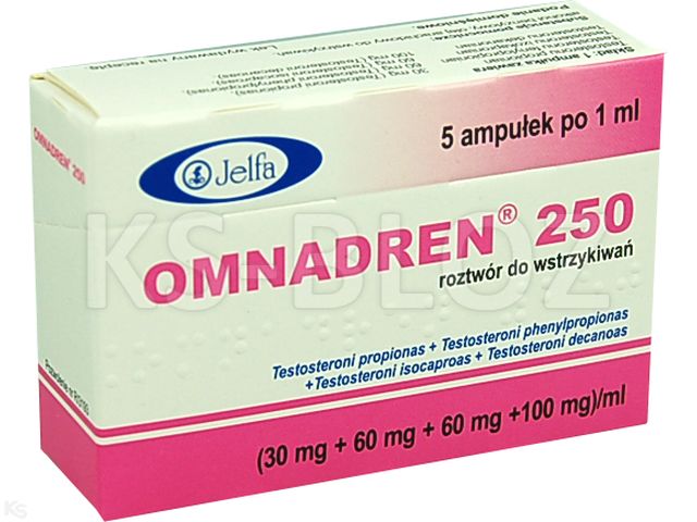 Omnadren 250 interakcje ulotka roztwór do wstrzykiwań (30mg+60mg+60mg+100mg)/ml 