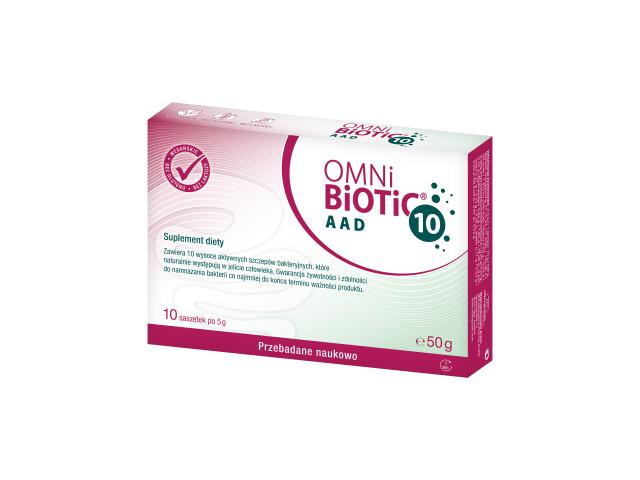 Omni Biotic 10 AAD interakcje ulotka proszek - 10 sasz. po 5 g