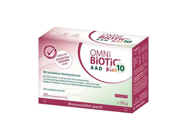 Omni Biotic 10 AAD Kids interakcje ulotka proszek  20 sasz. po 2,5 g