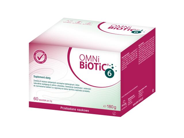 Omni Biotic 6 interakcje ulotka saszetka  60 sasz. po 3 g