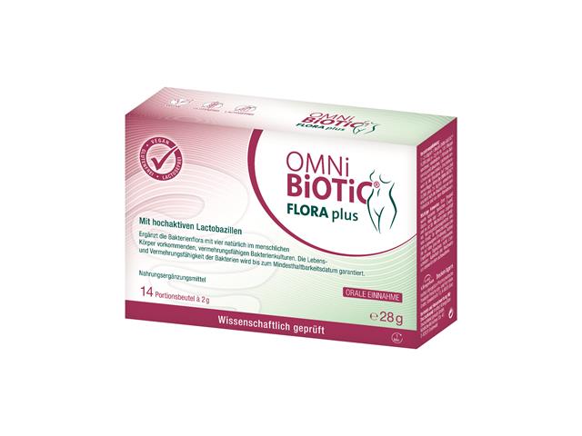 Omni Biotic Flora Plus interakcje ulotka proszek  14 sasz. po 2 g