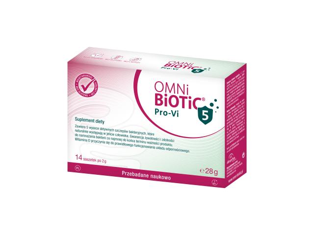 Omni Biotic Pro-Vi 5 interakcje ulotka proszek - 14 sasz. po 2 g