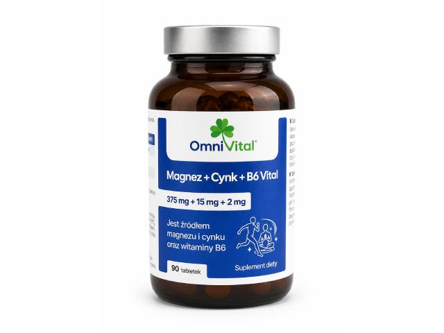 Omni Vital Magnez + Cynk + B6 Vital interakcje ulotka tabletki - 90 tabl.