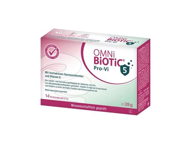 OmniBiotic Pro-Vi 5 interakcje ulotka proszek  14 sasz.