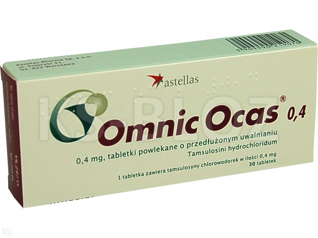 Omnic Ocas 0,4 interakcje ulotka tabletki powlekane o przedłużonym uwalnianiu 0,4 mg 30 tabl.