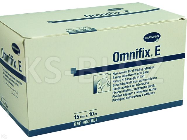 Omnifix E Plaster włókninowy elastyczny 10 m x 15 cm interakcje ulotka plaster  1 szt.