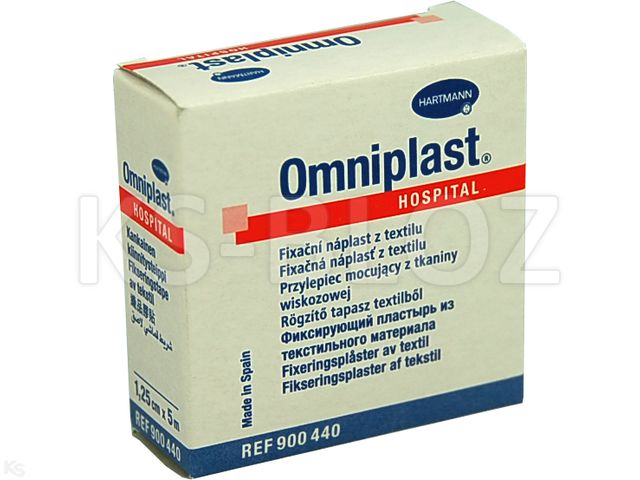 Omniplast Plaster na tkaninie 5 m x 1,25 cm interakcje ulotka   1 szt.