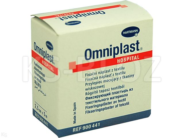 Omniplast Plaster na tkaninie 5 m x 2,5 cm interakcje ulotka   1 szt.