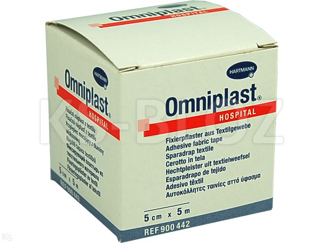 Omniplast Plaster na tkaninie 5 m x 5 cm interakcje ulotka plaster  1 szt.