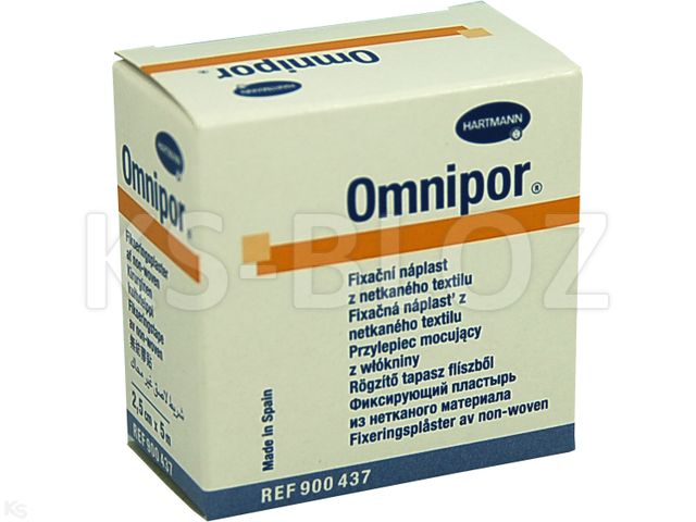 Omnipor Plaster włókninowy na rolce 5 m x 2,5 cm interakcje ulotka plaster  1 szt.