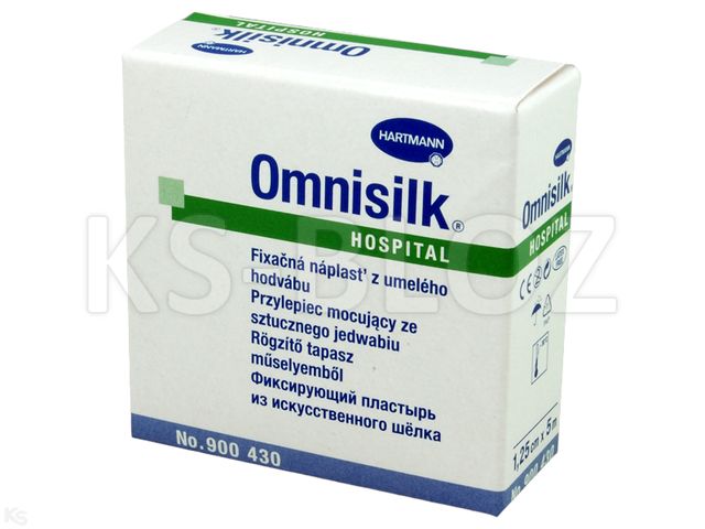 Omnisilk Plaster jedwab na rolce 5 m x 1,25 cm interakcje ulotka   1 szt.