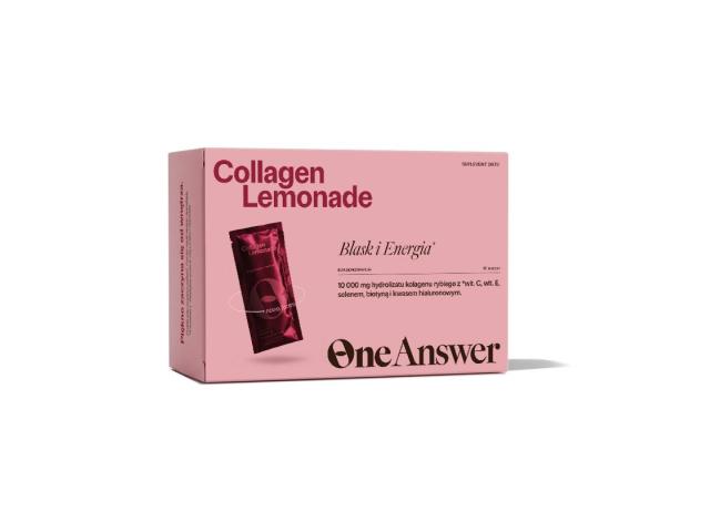 OneAnswer Collagen Lemonade o smaku mango-marakuja interakcje ulotka proszek 30 sasz. po 12 g